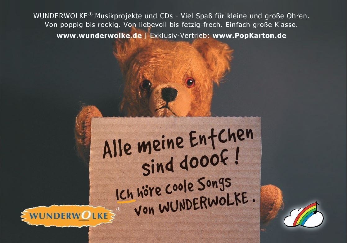  Gute Lieder machen schlau und gl�cklich! Songs von WUNDERWOLKE inspirieren, animieren, aktivieren ... 
