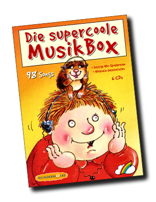  "Die supercoole MusikBox" mit 6 WUNDERWOLKE-CDs 